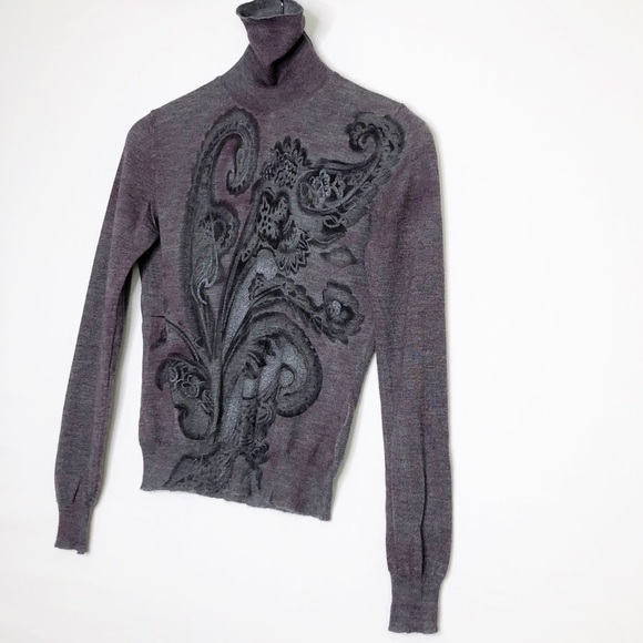 Etro Milano turtle neck floral print sweater - Picture 9 of 10